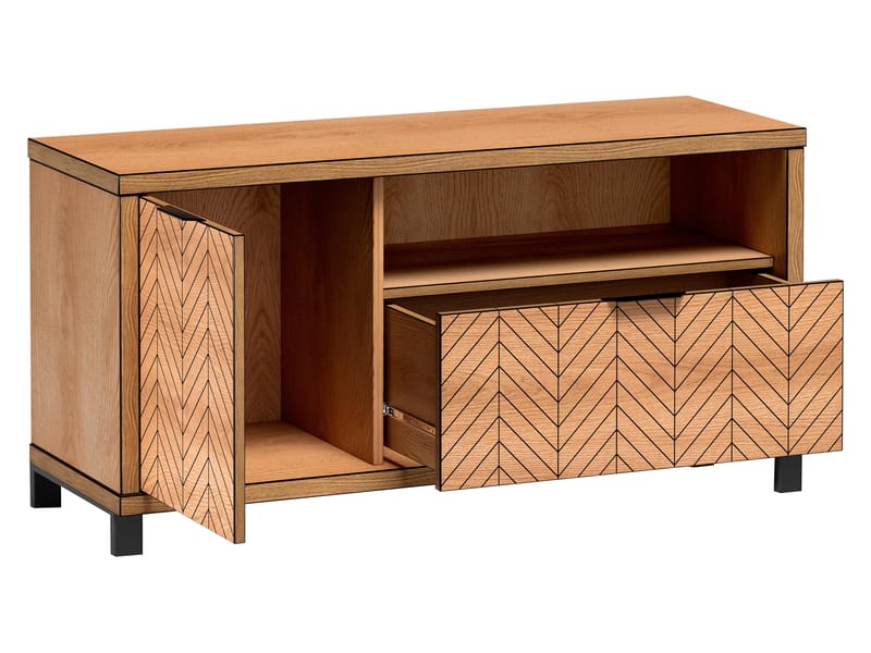 Fonti Tv-bänk 118 cm - Brun|svart - Möbler - Vardagsrum - Tv-möbler & mediamöbler - Tv-bänkar