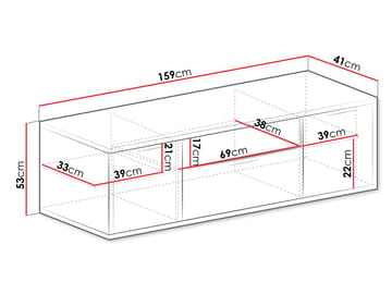 Fonti Tv-bänk 159 cm - Brun - Möbler - Vardagsrum - Tv-möbler & mediamöbler - Tv-bänkar