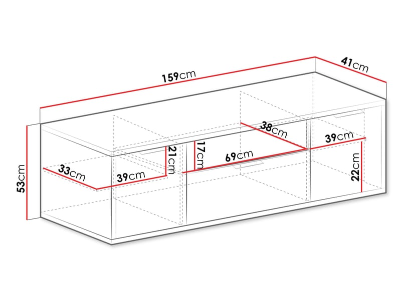 Fonti Tv-bänk 159 cm - Brun - Möbler - Vardagsrum - Tv-möbler & mediamöbler - Tv-bänkar