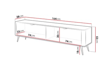 Forba Tv-bänk 164 cm - Svart - Möbler - Vardagsrum - Tv-möbler & mediamöbler - Tv-bänkar