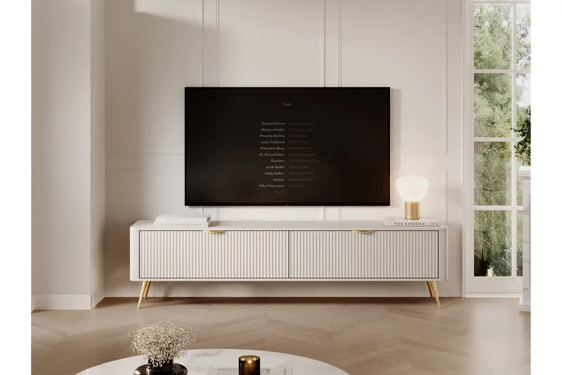 Forba Tv-bänk 200 cm - Beige - Möbler - Vardagsrum - Tv-möbler & mediamöbler - Tv-bänkar
