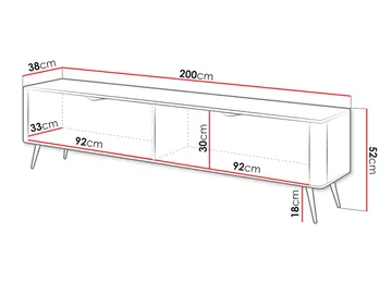Forba Tv-bänk 200 cm - vit - Möbler - Vardagsrum - Tv-möbler & mediamöbler - Tv-bänkar
