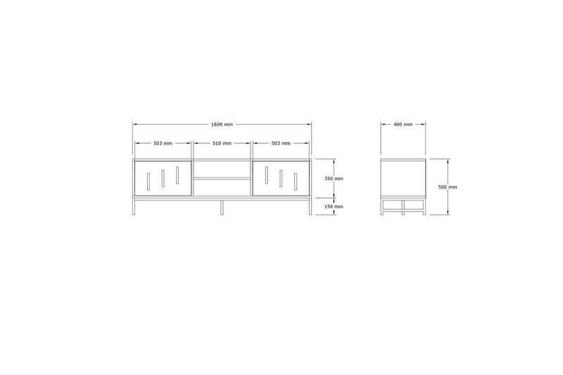 Form Tv-bänk 160 cm - Natur - Möbler - Vardagsrum - Tv-möbler & mediamöbler - Tv-bänkar