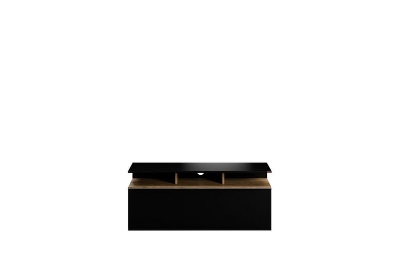 Galnor Tv-bänk 117 cm - Svart/Mediumfärgat trä - Möbler - Vardagsrum - Tv-möbler & mediamöbler - Tv-bänkar