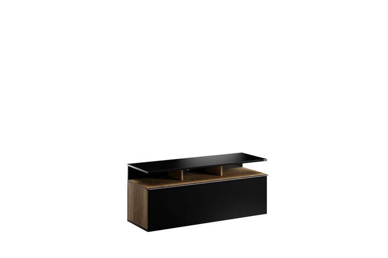 Galnor Tv-bänk 117 cm - Svart/Mediumfärgat trä - Möbler - Vardagsrum - Tv-möbler & mediamöbler - Tv-bänkar