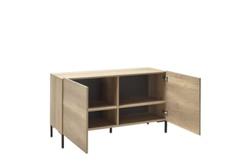 Galnor TV-bänk 120 cm med Förvaring i Mörkt Trä - Naturbrun - Möbler - Vardagsrum - Tv-möbler & mediamöbler - Tv-bänkar