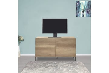 Galnor TV-bänk 120 cm med Förvaring i Mörkt Trä - Naturbrun - Möbler - Vardagsrum - Tv-möbler & mediamöbler - Tv-bänkar