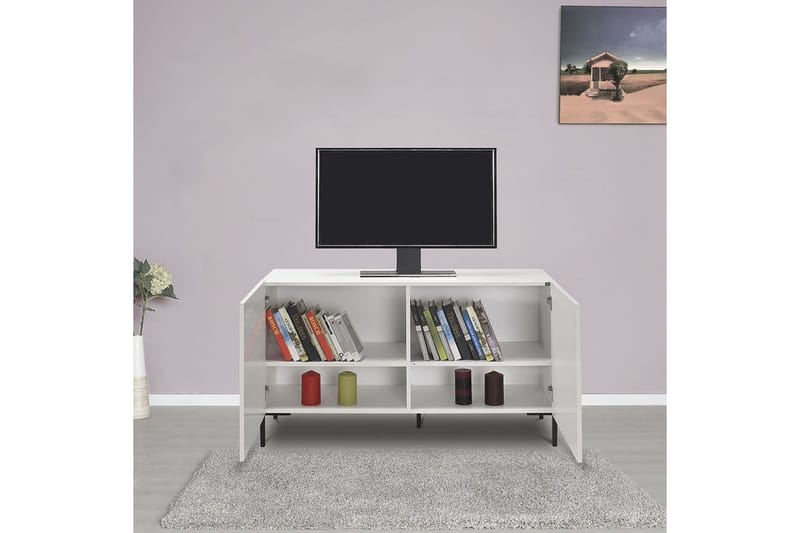 Galnor Tv-bänk 120 cm - Vit - Möbler - Vardagsrum - Tv-möbler & mediamöbler - Tv-bänkar