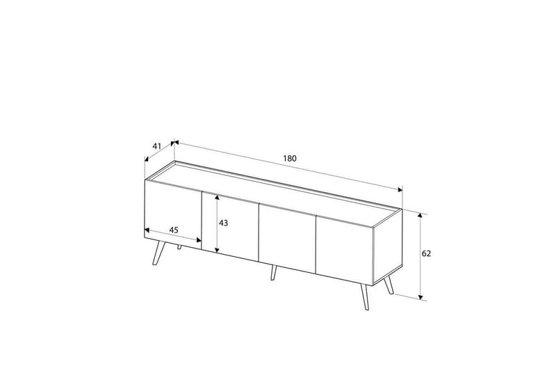 Galnor Tv-bänk 180 cm - Natural - Möbler - Vardagsrum - Tv-möbler & mediamöbler - Tv-bänkar