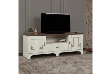 Gaszpar Tv-bänk 140 cm - Vit/Valnöt - Möbler - Vardagsrum - Tv-möbler & mediamöbler - Tv-bänkar