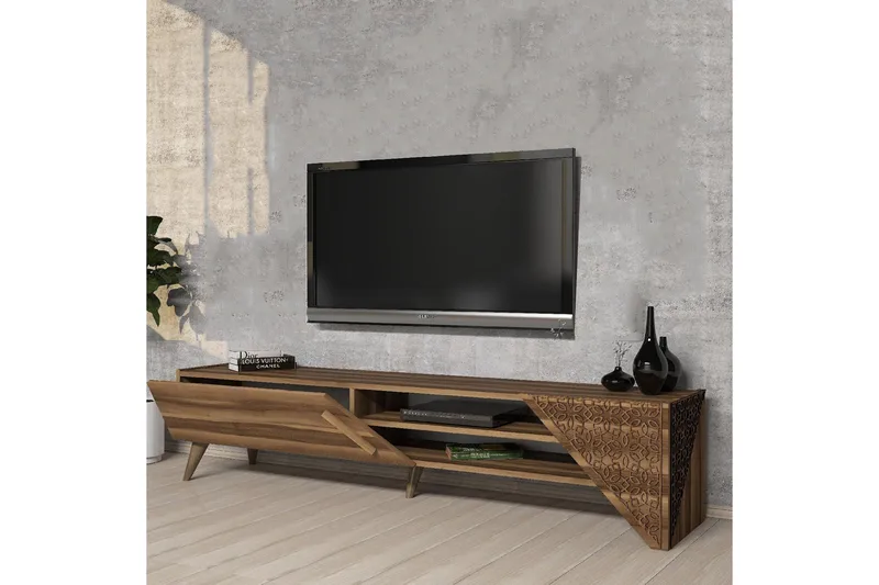 Gerais Tv-bänk 180 cm - Valnöt - Möbler - Vardagsrum - Tv-möbler & mediamöbler - Tv-bänkar