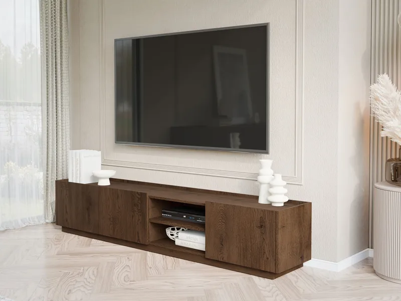 Glenor TV-bänk 200x37 cm - Baltic Storm - Möbler - Vardagsrum - Tv-möbler & mediamöbler - Tv-skåp