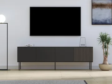 Gravendal TV-bänk 182x57 cm - Svart, valnöt - Möbler - Vardagsrum - Tv-möbler & mediamöbler - Tv-bänkar