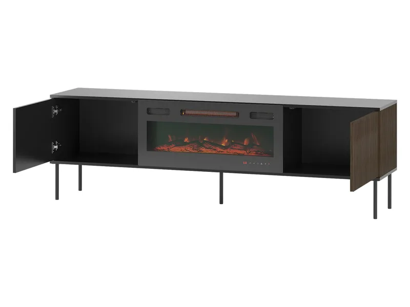 Gravendal TV-bänk 182x57 cm - Svart, valnöt - Möbler - Vardagsrum - Tv-möbler & mediamöbler - Tv-skåp