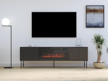 Gravendal TV-bänk 182x57 cm - Svart, valnöt - Möbler - Vardagsrum - Tv-möbler & mediamöbler - Tv-bänkar