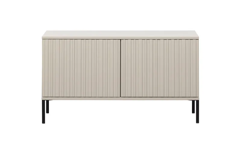 Gravure Golvstående Tv Bänk 100 cm med Förvaring i Målat Trä - Beige - Möbler - Vardagsrum - Tv-möbler & mediamöbler - Tv-bänkar