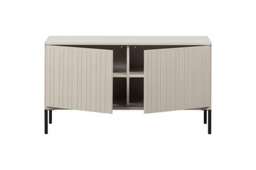 Gravure Golvstående Tv Bänk 100 cm med Förvaring i Målat Trä - Beige - Möbler - Vardagsrum - Tv-möbler & mediamöbler - Tv-bänkar