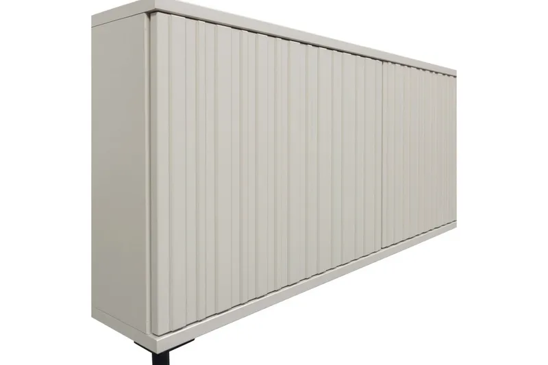 Gravure Golvstående Tv Bänk 100 cm med Förvaring i Målat Trä - Beige - Möbler - Vardagsrum - Tv-möbler & mediamöbler - Tv-bänkar