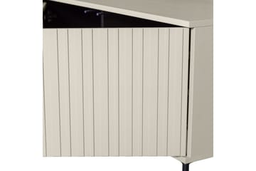 Gravure Golvstående Tv Bänk 150 cm med Förvaring i Mörkt Trä - Ljusbeige - Möbler - Vardagsrum - Tv-möbler & mediamöbler - Tv-bänkar