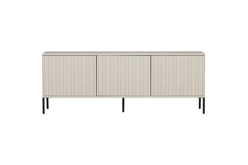 Gravure Golvstående Tv Bänk 150 cm med Förvaring i Mörkt Trä - Ljusbeige - Möbler - Vardagsrum - Tv-möbler & mediamöbler - Tv-bänkar