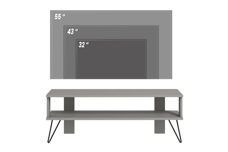 Greger Tv-bänk 120 cm - Grå - Möbler - Vardagsrum - Tv-möbler & mediamöbler - Tv-bänkar