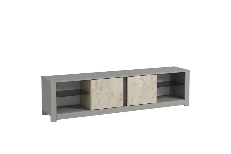 Griselda Tv-bänk 180 cm - Grå/Travertin - Möbler - Vardagsrum - Tv-möbler & mediamöbler - Tv-bänkar