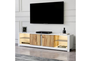 Griselda TV-bänk 180 cm i Ek - Vit - Möbler - Vardagsrum - Tv-möbler & mediamöbler - Tv-bänkar