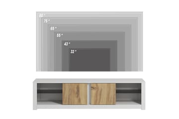 Griselda TV-bänk 180 cm i Ek - Vit - Möbler - Vardagsrum - Tv-möbler & mediamöbler - Tv-bänkar