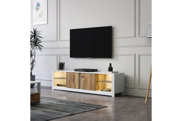 Griselda TV-bänk 180 cm i Ek - Vit - Möbler - Vardagsrum - Tv-möbler & mediamöbler - Tv-bänkar