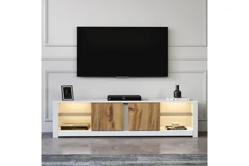 Griselda Tv-bänk 180 cm - Vit/Ek - Möbler - Vardagsrum - Tv-möbler & mediamöbler - Tv-bänkar