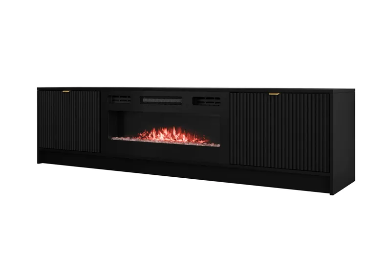 Gudelia Tv-bänk 182 cm - Svart - Möbler - Vardagsrum - Tv-möbler & mediamöbler - Tv-bänkar