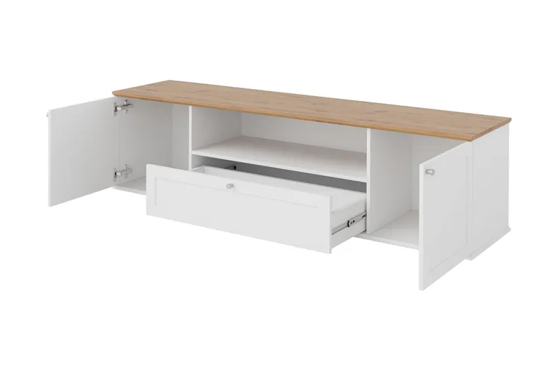 Hammerdal Tv-bänk 182 cm - Vit/Ek - Möbler - Vardagsrum - Tv-möbler & mediamöbler - Tv-bänkar