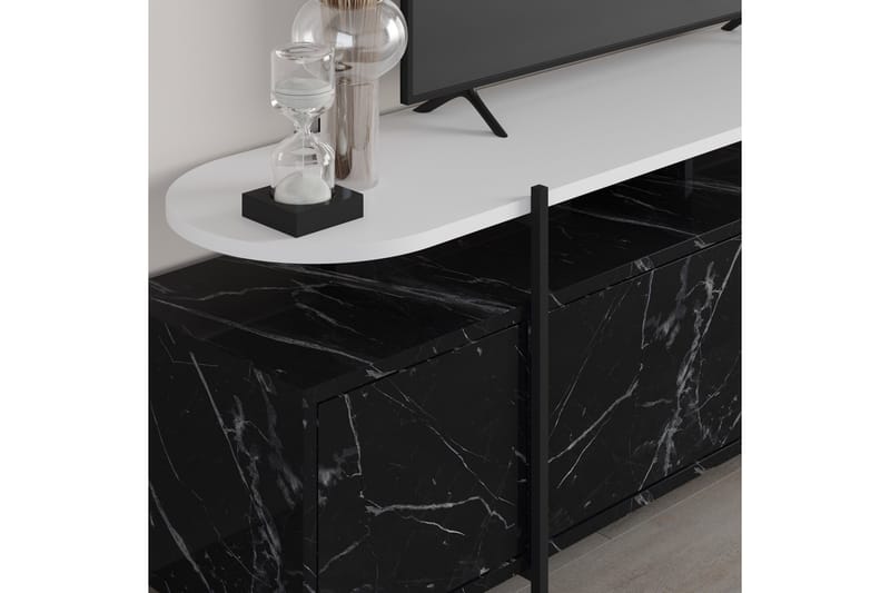 Hanley Tv-möbelset 160x35,6 cm Svart/Vit - Hanah Home - Möbler - Vardagsrum - Tv-möbler & mediamöbler - Tv-möbelset