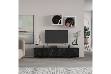 Hanley Tv-möbelset 160x35,6 cm Svart/Vit - Hanah Home - Möbler - Vardagsrum - Tv-möbler & mediamöbler - Tv-möbelset