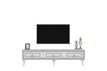 Harlen Tv-bänk 180 cm Vit/Silver