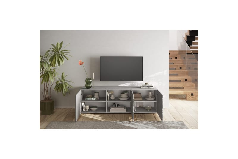 Hawell Tv-Bänk 181 cm - Grå - Möbler - Vardagsrum - Tv-möbler & mediamöbler - Tv-bänkar