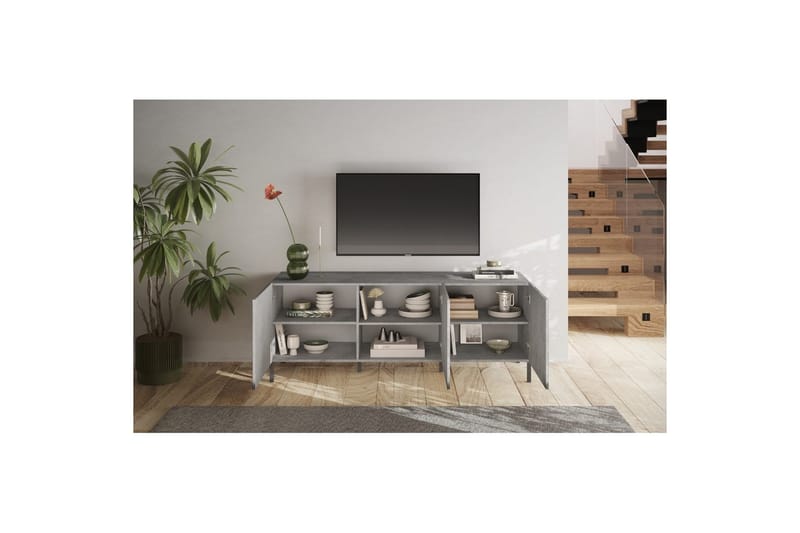 Hawell Tv-Bänk 181 cm - Grå - Möbler - Vardagsrum - Tv-möbler & mediamöbler - Tv-bänkar