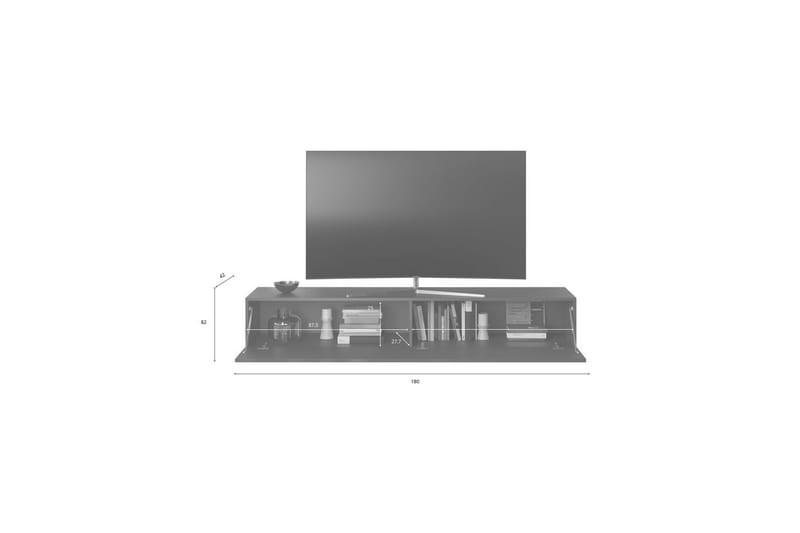 Hawell Vägghängd Tv-Bänk 180 cm - Grå - Möbler - Vardagsrum - Tv-möbler & mediamöbler - Tv-bänkar