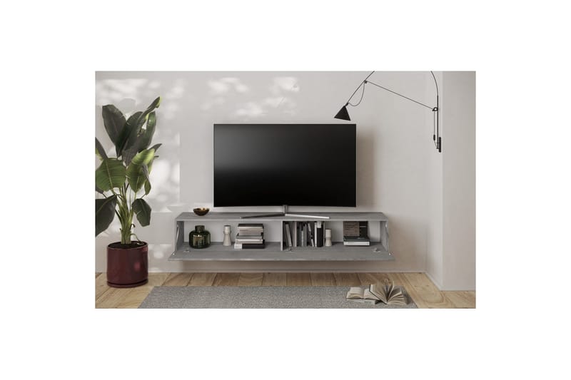 Hawell Vägghängd Tv-Bänk 180 cm - Grå - Möbler - Vardagsrum - Tv-möbler & mediamöbler - Tv-bänkar