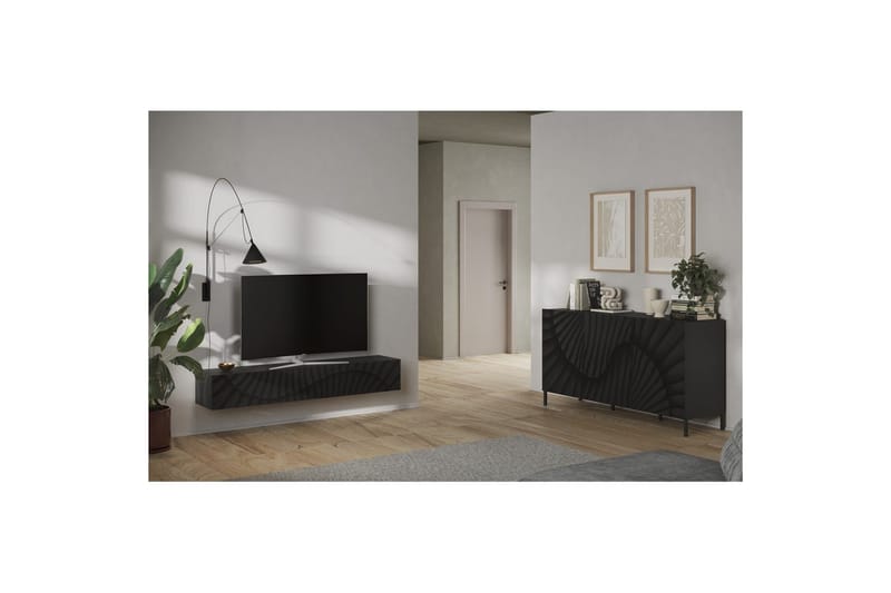 Hawell Vägghängd Tv-Bänk 180 cm - Mörkgrå - Möbler - Vardagsrum - Tv-möbler & mediamöbler - Tv-bänkar