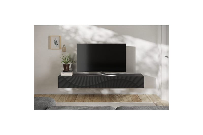 Hawell Vägghängd Tv-Bänk 210 cm - Mörkgrå - Möbler - Vardagsrum - Tv-möbler & mediamöbler - Tv-bänkar