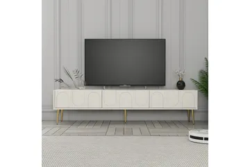 Hazim Tv-bänk 180 cm - Cream/Guld - Möbler - Vardagsrum - Tv-möbler & mediamöbler - Tv-bänkar