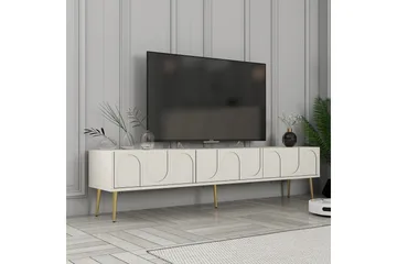 Hazim Tv-bänk 180 cm - Cream/Guld - Möbler - Vardagsrum - Tv-möbler & mediamöbler - Tv-bänkar