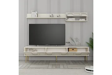 Hazim Tv-bänk 180 cm - Cream/Guld - Möbler - Vardagsrum - Tv-möbler & mediamöbler - Tv-bänkar