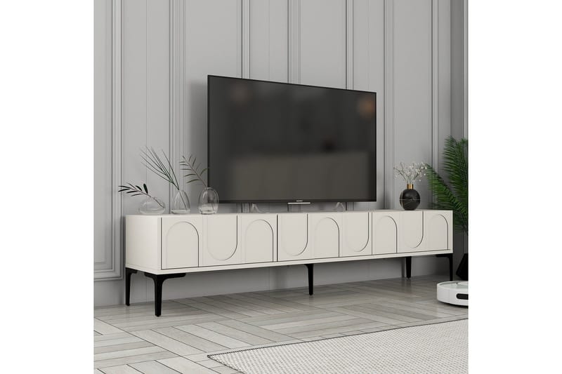 Hazim Tv-bänk 180 cm - Cream/Svart - Möbler - Vardagsrum - Tv-möbler & mediamöbler - Tv-bänkar