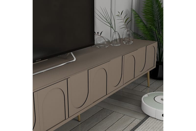 Hazim Tv-bänk 180 cm - Guld - Möbler - Vardagsrum - Tv-möbler & mediamöbler - Tv-bänkar