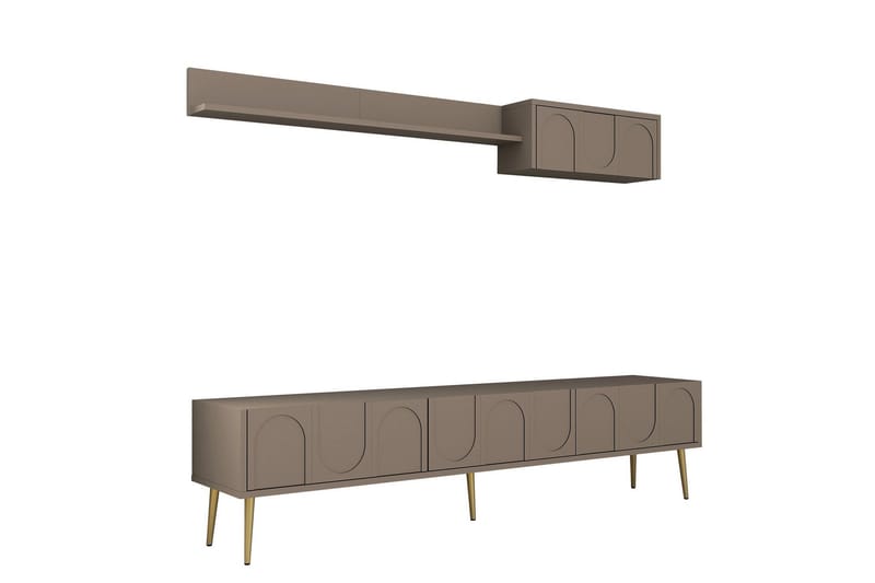 Hazim Tv-bänk 180 cm, Guld