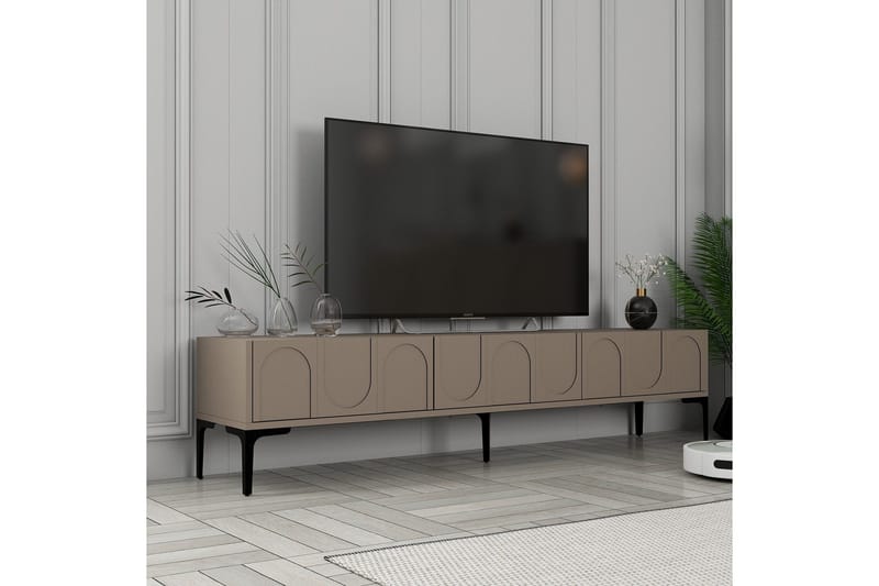 Hazim Tv-bänk 180 cm - Svart - Möbler - Vardagsrum - Tv-möbler & mediamöbler - Tv-bänkar