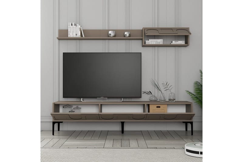 Hazim Tv-bänk 180 cm - Svart - Möbler - Vardagsrum - Tv-möbler & mediamöbler - Tv-bänkar