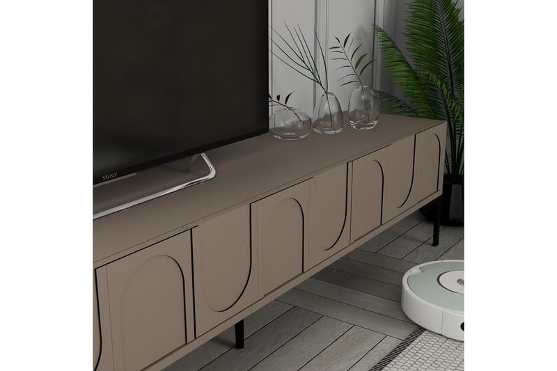 Hazim Tv-bänk 180 cm - Svart - Möbler - Vardagsrum - Tv-möbler & mediamöbler - Tv-bänkar